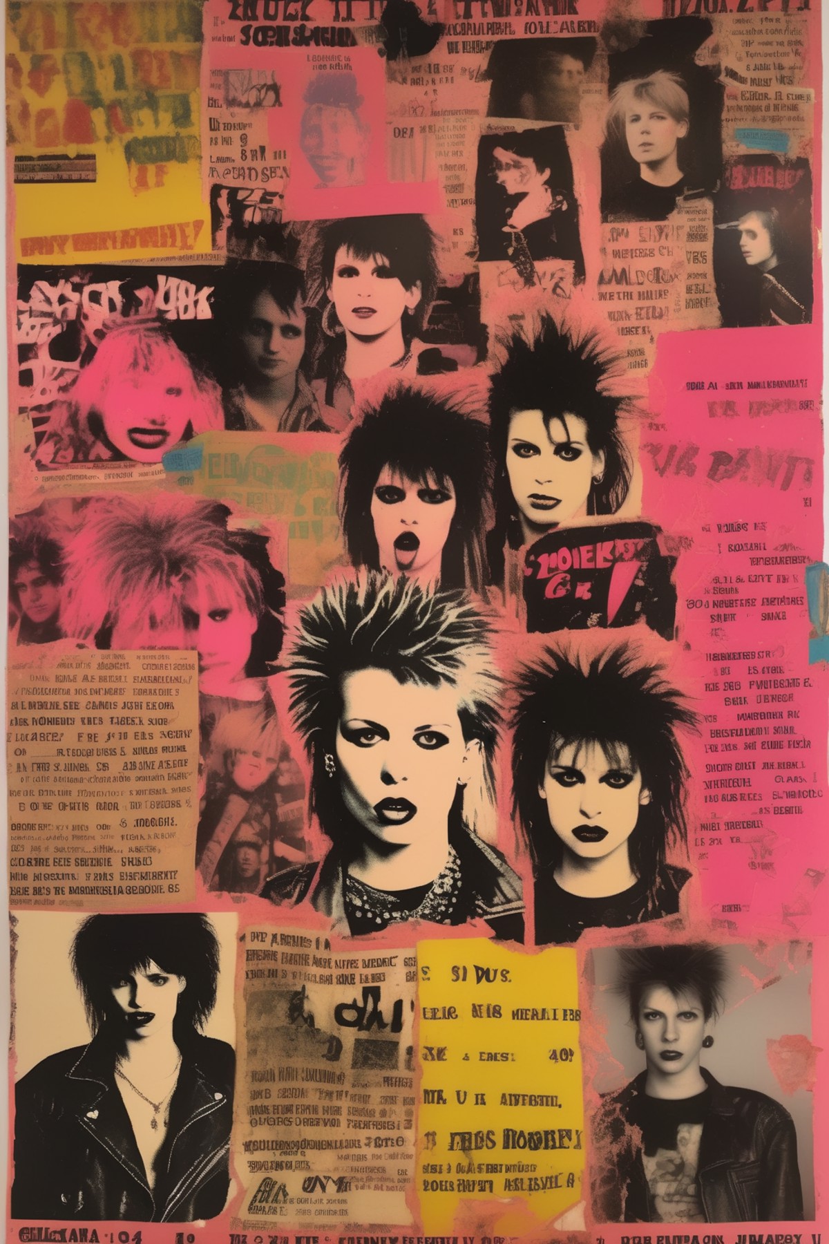 <lora:Punk Collage:1>Punk Collage - punk rock in the 80s poster from gilman street in berkeley